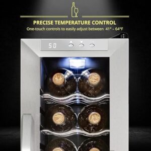 SCHMÉCKÉ 12 Bottle Compressor Wine Cooler in Stainless Steel