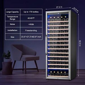 24 Inch Wine Cooler Refrigerator showcasing its elegant design and capacity
