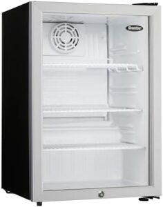 Danby DAG026A2BDB compact fridge with glass door