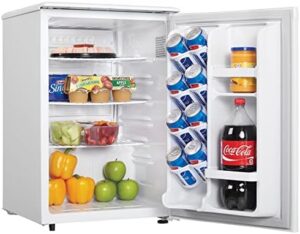 Danby Designer 2.6 Cu.Ft. Mini Fridge in White, perfect for small spaces