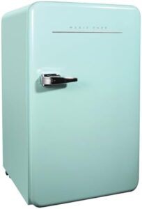 Magic Chef MCR32CHM Compact Refrigerator in green, perfect for small spaces