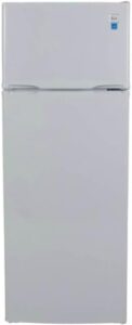 Avanti RA7306WT 2-Door Apartment Size Refrigerator in white, perfect for small spaces