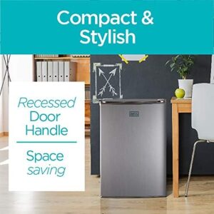 BLACK+DECKER BCRK25V Compact Refrigerator and EM720CB7 Digital Microwave with Turntable, Child Safety Lock