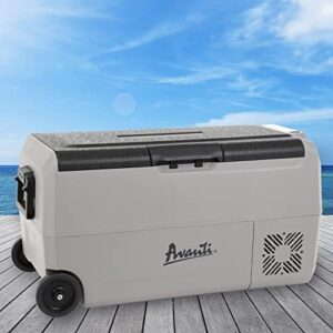 Avanti PDR36L34G Cooler Portable Refrigerator and Freezer with LED lights and rolling design