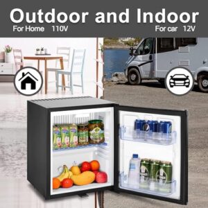 Smad Mini Fridge with Lock, compact black refrigerator with a secure lock, ideal for bedroom, dorm, or office
