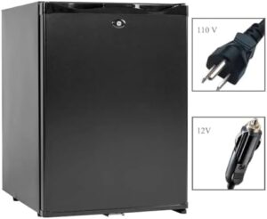 Smad Mini Fridge with Lock, compact black refrigerator with a secure lock, ideal for bedroom, dorm, or office
