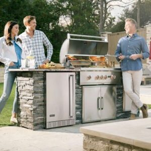 Coyote 21-Inch Outdoor Rated Compact Refrigerator with Stainless Steel Finish