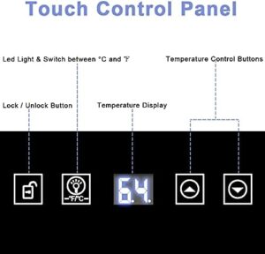 ROVSUN 34 Bottle Wine Cooler Refrigerator with Digital Temperature Display and Compressor Cooling System