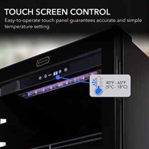 Whynter FWC-1201BA Freestanding Wine Refrigerator with 124 Bottle Capacity, Black Exterior