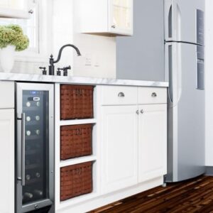 Summit 12” Glass Door Built-In Wine Cellar with sleek design and glass door