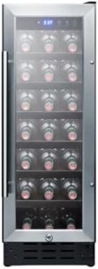 Summit 12” Glass Door Built-In Wine Cellar with sleek design and glass door