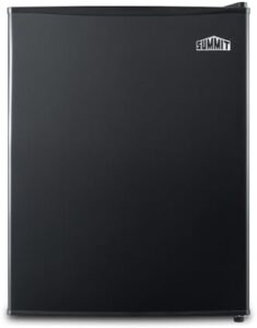 Summit Compact Countertop Refrigerator - Black Mini Fridge FF29K in a modern kitchen setting