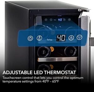 Whynter BWR-18SD 18 Bottle Built-in Wine Refrigerator with dual temperature zones and sleek stainless steel design