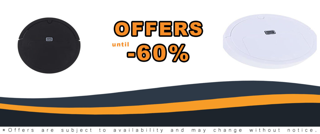 Robot Aspiradora y Trapeador Vacuum Robot Cleaner in Black, Sweeping and Mopping Features