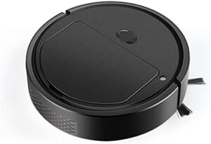 Vacuums 4 in 1 Automatic Robot Vacuum Cleaner Humidifier in black, designed for dry and wet cleaning, with smart wireless navigation and automatic charging.