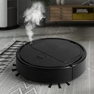Vacuums 4 in 1 Automatic Robot Vacuum Cleaner Humidifier in black, designed for dry and wet cleaning, with smart wireless navigation and automatic charging.