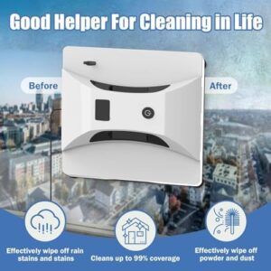 Window Cleaning Automatic Robot Electric Glass Vacuum Cleaner in action on a window