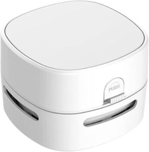 White Robot Vacuum Cleaner – Mini Portable Home Appliance with Intelligent Sweeping Technology  