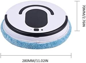 Robot Vacuum Cleaner Mopping Robot in white, demonstrating powerful suction and low noise in a modern home setting
