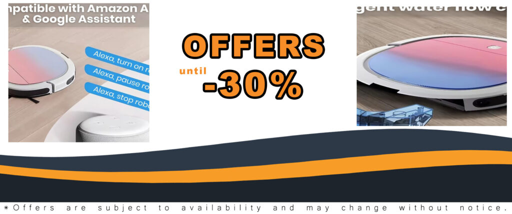 Smart Wi-Fi Robot Vacuum Cleaner on hardwood floor with visible suction power