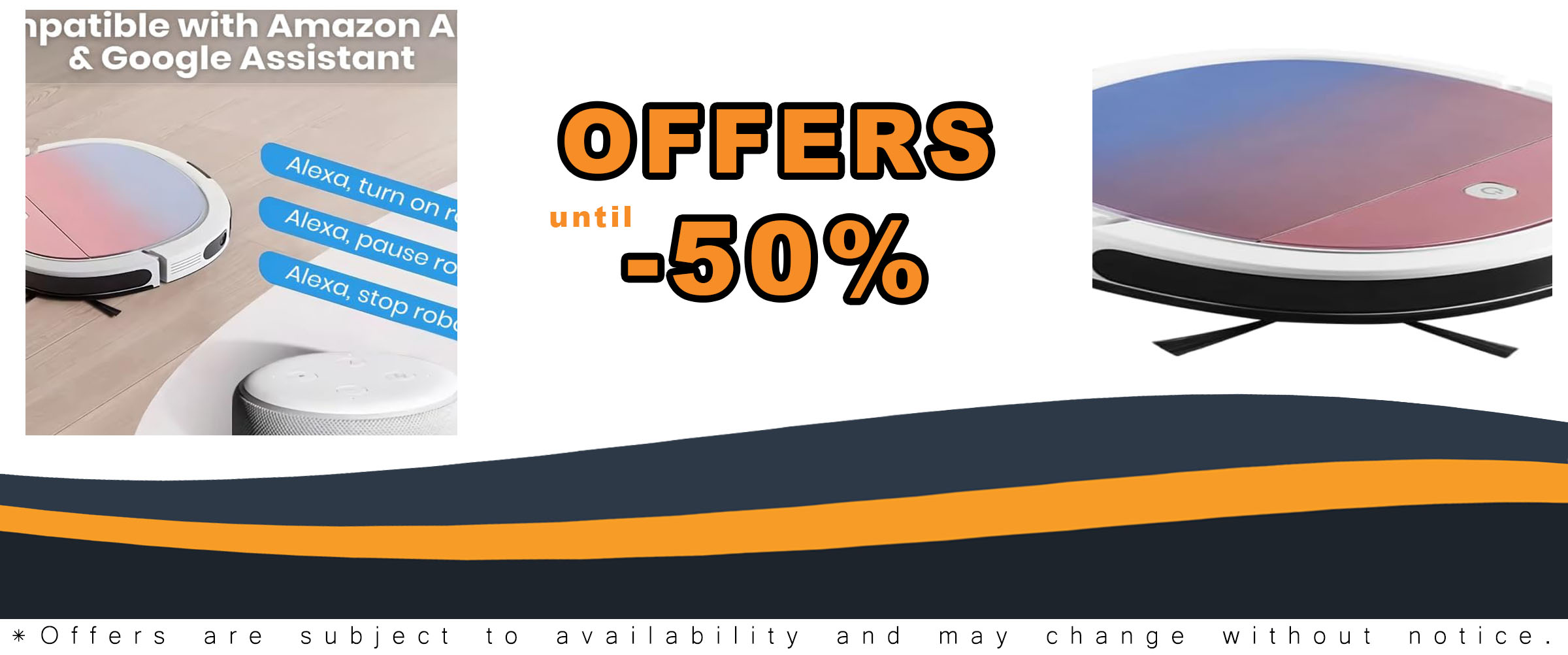 Smart Wi-Fi Robot Vacuum Cleaner in white, compact design, perfect for home cleaning.
