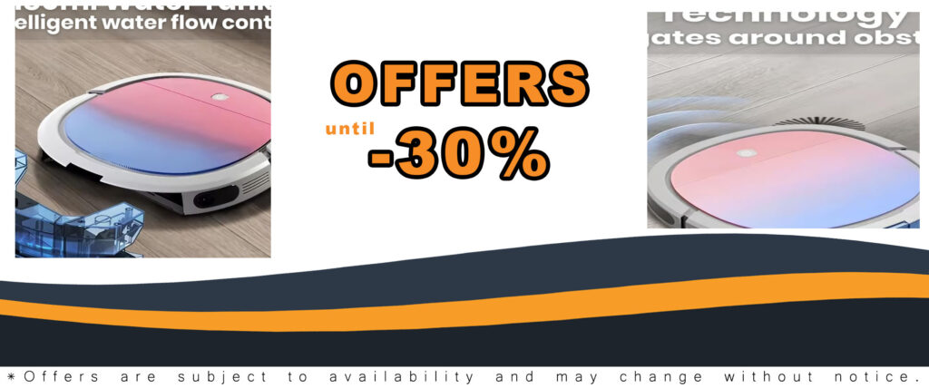 Smart Wi-Fi Robot Vacuum Cleaner in white, showing its compact design and advanced features.
