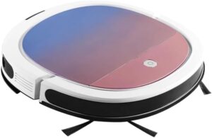 Smart Wi-Fi Robot Vacuum Cleaner in white, efficient and quiet operation 