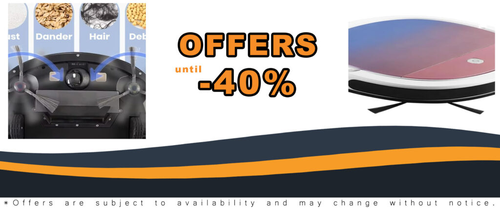Smart Wi-Fi Robot Vacuum Cleaner in white, efficient and quiet operation