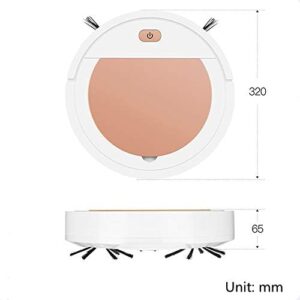 Mini Small Robot Vacuum Cleaner Ultra-Thin Automatic Charging in Rose Gold for pet hair, hard floors, and low blanket rugs