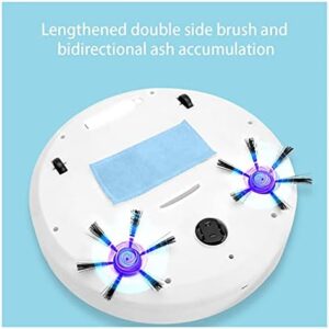 Robot Vacuum Cleaner 3in1 on hard floor with advanced sensors, cleaning dust and debris