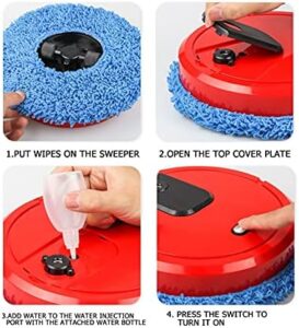 Intelligent Sweeping Robot Vacuum Cleaner for Broadleaf Trees and Carpets, White and Red