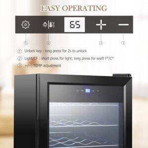 Garvee 28 Bottle Compressor Wine Cooler Refrigerator, ideal for red, white, champagne, and sparkling wine storage.