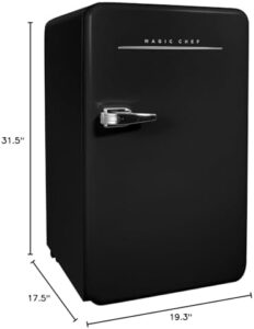 Magic Chef MCR32CHB Compact Refrigerator, Black – Compact and Energy Efficient Mini Fridge  