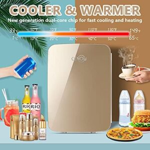 Mini Fridge for Bedroom – Portable 10L Fridge for Skincare, Drinks, and Food