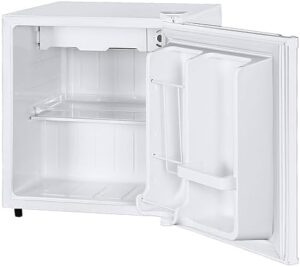 PremiumLevella PRF165400XW 1.6 cu ft Mini Fridge in White, compact and energy-efficient for small spaces