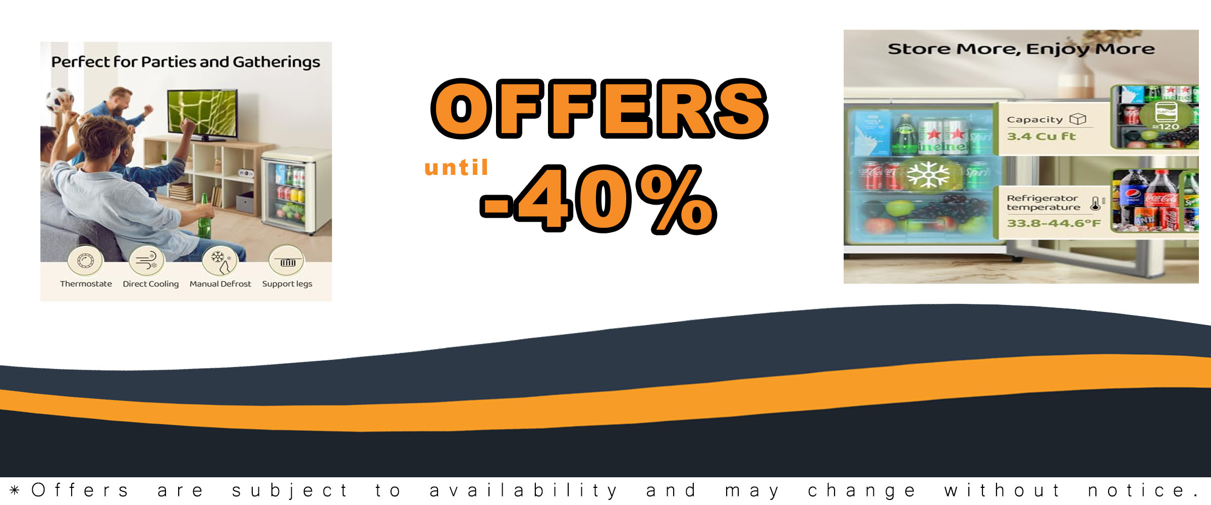 3.4 Cu.Ft Small Compact Beverage Refrigerator with Tempered Glass Door and Adjustable Shelves