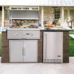 Coyote Stainless Steel Refrigerator 21-Inch CBIR-R, right-hinged door, energy-efficient, outdoor fridge