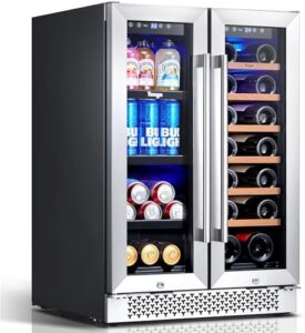 Yeego Wine and Beverage Refrigerator with Glass Door and Lock