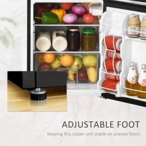 Mini Fridge with 3.2 cubic-ft Freezer – Compact, Energy Efficient Refrigerator with Adjustable Thermostat