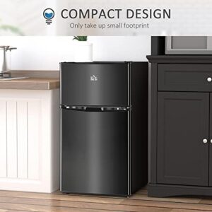 Mini Fridge with 3.2 cubic-ft Freezer – Compact, Energy Efficient Refrigerator with Adjustable Thermostat