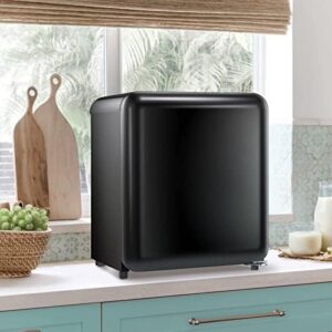 Mini Fridge with Freezer, Retro Refrigerator, and Adjustable Thermostat  