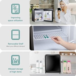 Mini Fridge with Freezer, Retro Refrigerator, and Adjustable Thermostat  