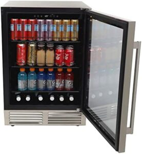 Avanti BCD50Z3S BCD50Z 126 Soda Fridge with stainless steel design and pull-out wine shelf