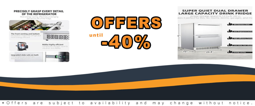 24 inch Undercounter Refrigerator with Stainless Steel Body, Fast Cooling and Anti-fingerprint Finish
