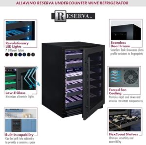 Allavino BDW5034D-2BSR Wine Refrigerator 2 Zone Right Hinge with digital controls  