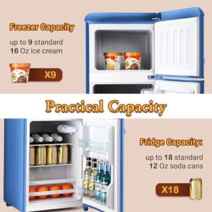 FLS-80G-BLUE-ZQL17 Compact Refrigerator in blue color, ideal for dorm rooms, apartments, and offices.