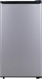 Mini Refrigerator-Freezer, 3.2 CU.FT, Black Stainless Steel with Reversible Doors