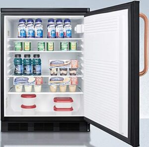 Summit Appliance FF7LBLKTBC All-Refrigerator with front lock and black exterior