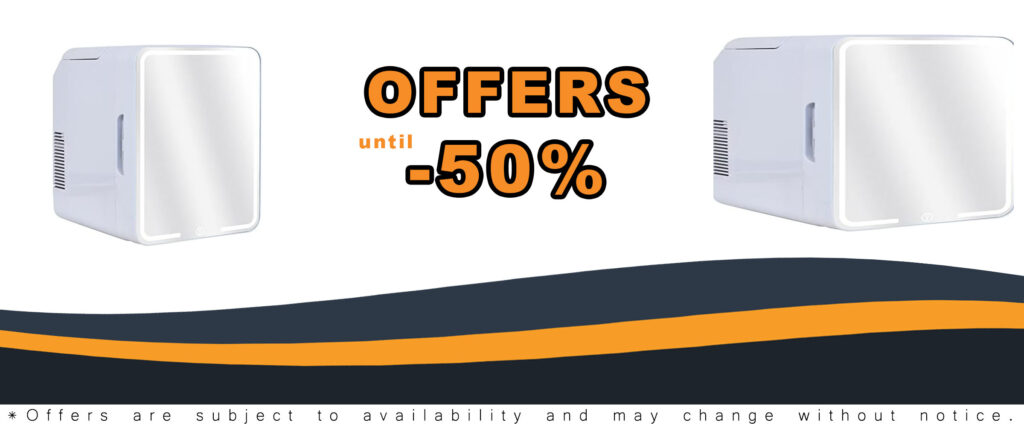 12L Mini Skincare Fridge with LED mirror, cooling and warming features, portable design for bedroom, office, and car
