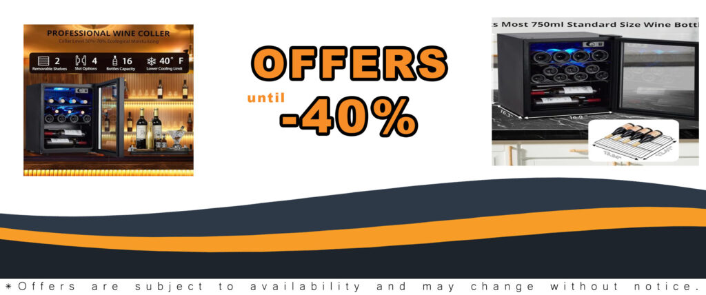 Compact 16 Bottle Mini Wine Fridge with Triple Pane Glass Door and Adjustable Temperature